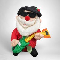 Vintage Chistmas Shakey Blues Santa Animated Plush