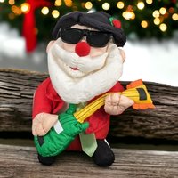 Vintage Chistmas Shakey Blues Santa Animated Plush