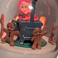 Charming 1989 Hallmark Mrs. Santa's Kitchen Light and Motion Keepsake Ornament