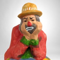 Vintage Emmett Kelly Freeloader Figurine - Timeless Clown Charm (8" Ceramic)