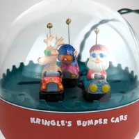 1991 Hallmark Kringle's Bumper Cars Light and Motion Ornament - Festive Holiday Fun