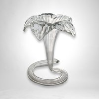 Vintage Handblown Clear Glass Flower Bud Vase - Timeless Elegance for Your Blooms