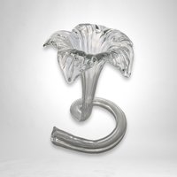 Vintage Handblown Clear Glass Flower Bud Vase - Timeless Elegance for Your Blooms