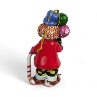 Vintage Ceramic Clown Ornament Imperfect with Subtle Paint Distressing