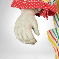 Eerie Vintage 25" Clown Doll - Unlikely to Be Haunted