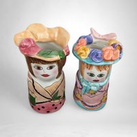 Pair of Ganz Susan Paley Bella Casa Vases - Melissa and Emma