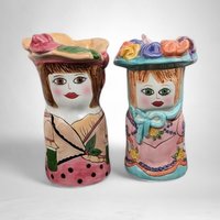 Pair of Ganz Susan Paley Bella Casa Vases - Melissa and Emma