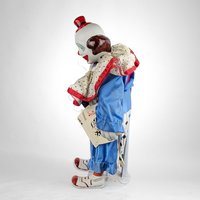 Vintage Heritage Mint 16" Creepy Clown Doll with Stand: Unique Collector's Item