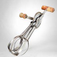 Antique Laddbeater Stainless Steel No. 7 Egg Beater