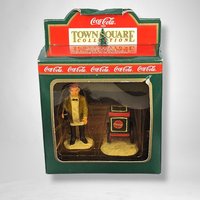 Vintage Coca-Cola Town Square Street Vendor Figurine - Nostalgic Collectible
