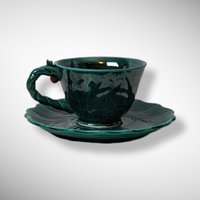 Timeless Elegance: Vintage Lefton Holly Cup and Saucer 2047