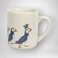 1986 National Wildlife Horned Puffin Mug - Vintage Bird Collector's Cup