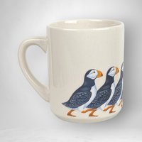 1986 National Wildlife Horned Puffin Mug - Vintage Bird Collector's Cup
