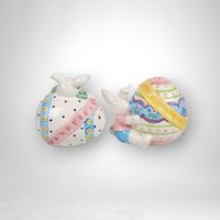Vintage Easter Bunny Egg Salt and Pepper Shakers