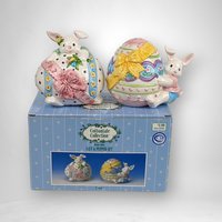 Vintage Easter Bunny Egg Salt and Pepper Shakers