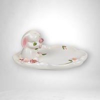 1985 Avon Bunny 3 Piece Salt and Pepper Shaker Set - Vintage Collectibles