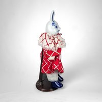Vintage Unique Blue and White Rabbit 12" Porcelain Doll