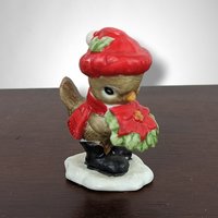 Vintage Christmas Ceramic Bird Figurines: Holiday Delight for Collectors