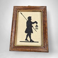 Charming Set of 6 Vintage Silhouette Fabric Wall Hangings