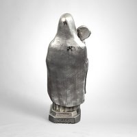 Vintage Saint Clare Pewter Figurine with Inspirational Prayer