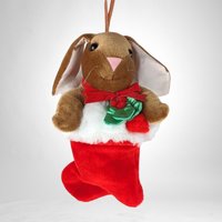 Vintage Rabbit Ear Velveteen Rabbit Stocking Decor: Timeless Holiday Charm