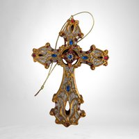 Set of 6 Vintage Cross Ornaments - Timeless Religious Decor