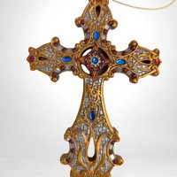 Set of 6 Vintage Cross Ornaments - Timeless Religious Decor