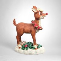 Vintage Rudolph the Red-Nosed Reindeer Figurine: Classic Holiday Charm
