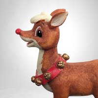 Vintage Rudolph the Red-Nosed Reindeer Figurine: Classic Holiday Charm
