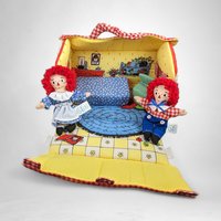 Vintage Raggedy Ann and Andy Soft Playset with Finger Puppets - Classic Toy Set