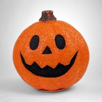 Vintage Halloween Popcorn/Melted Plastic Jack-o'-Lantern Light