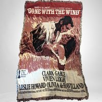 Vintage Gone with the Wind Movie Poster Throw: Timeless Film Tribute