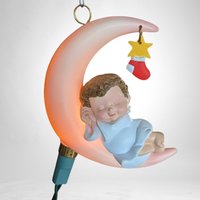 1998 Hallmark Moonlit Nap Lighted Ornament - A Tranquil Holiday Glow