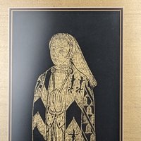 Framed Brass Rubbings: Sir Ralph Verney and Lady Elizabeth Verney - 19 1/4 x 10 1/2"