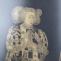 Framed Brass Rubbings: Sir Ralph Verney and Lady Elizabeth Verney - 19 1/4 x 10 1/2"