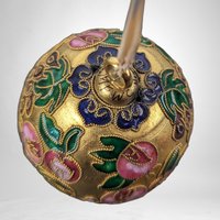 Vintage Cloisonné Christmas Tree Ornament: Floral Elegance
