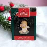 1992 Hallmark Mary's Angels Lily Ornament - Vintage Christmas Collectible
