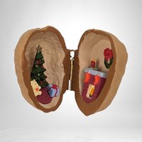 1987 Hallmark 'Old Fashioned In a Nutshell' Christmas Ornament