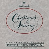 1988 Hallmark 'Christmas is Sharing' Ceramic Ornament