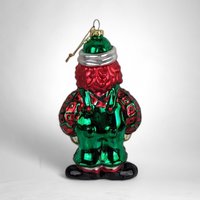 Charming Vintage Raggedy Ann and Andy Glass Ornament Duo: A Nostalgic Holiday Delight