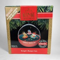 1991 Hallmark Kringle's Bumper Cars Light and Motion Ornament - Festive Holiday Fun