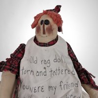 Handmade Vintage 18" Rag Doll - Timeless Collectible Toy