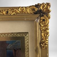 Vintage Madonna of the Grapes 8 x 6" Foil Print in Frame