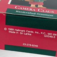 1989 Hallmark Camera Claus Ornament
