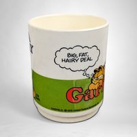 Vintage 1978 Garfield 'Have a Nice Day' Plastic Mug - Retro Cartoon Collectible