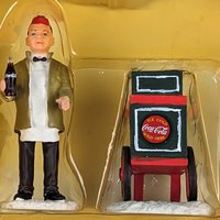 Vintage Coca-Cola Town Square Street Vendor Figurine - Nostalgic Collectible