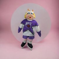 Vintage Plush Miss Piggy NHL Hockey