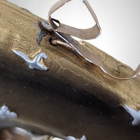 Elegant Vintage Gold Resin and Metal Angel Christmas Ornament - Timeless Holiday Decor