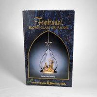 Vintage Roman Fontanini Holy Family Large Glass Ornament - Timeless Holiday Decor