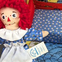 Vintage Raggedy Ann and Andy Soft Playset with Finger Puppets - Classic Toy Set